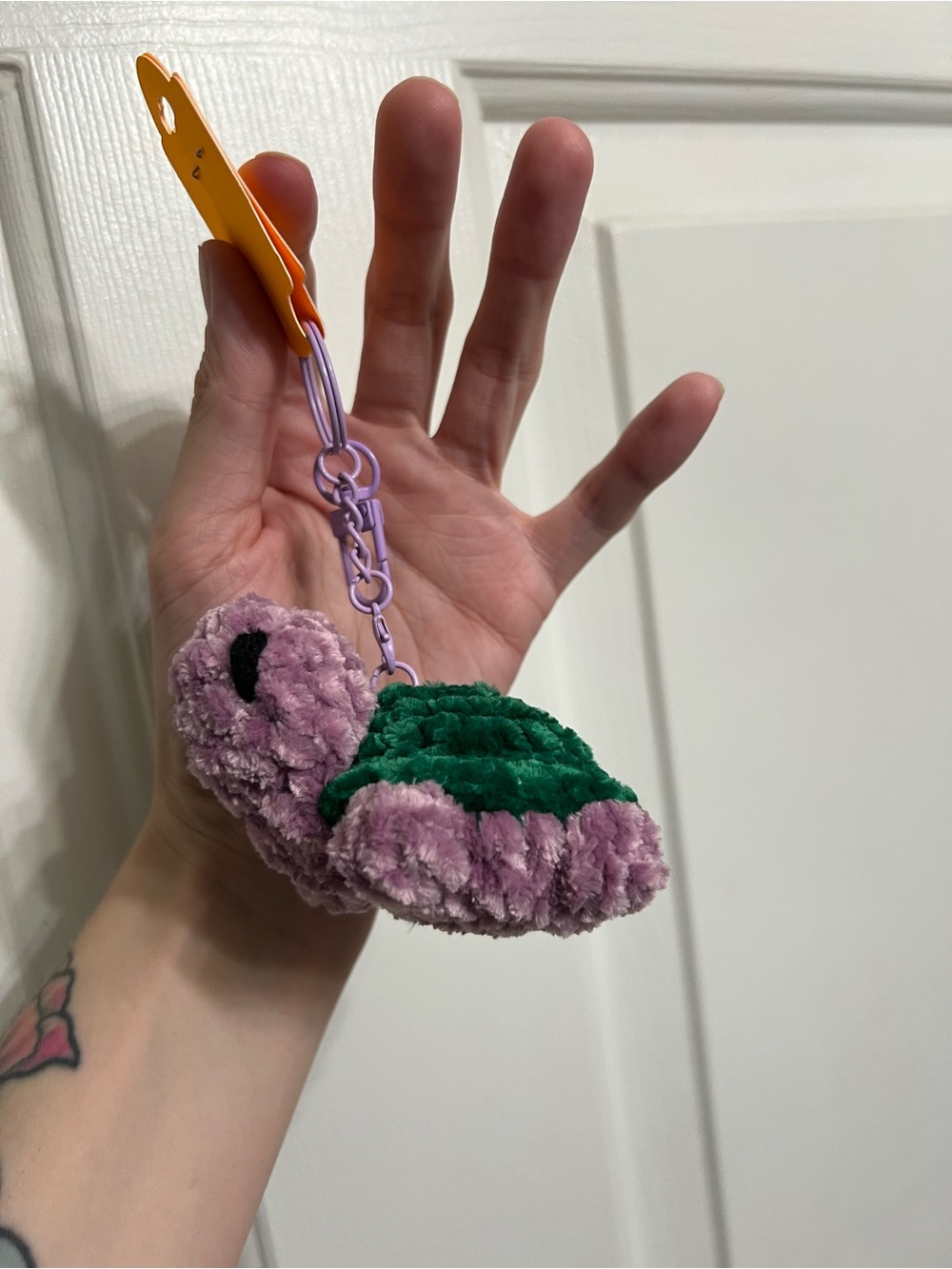 Mini Crocheted Turtle Keychain 🐢